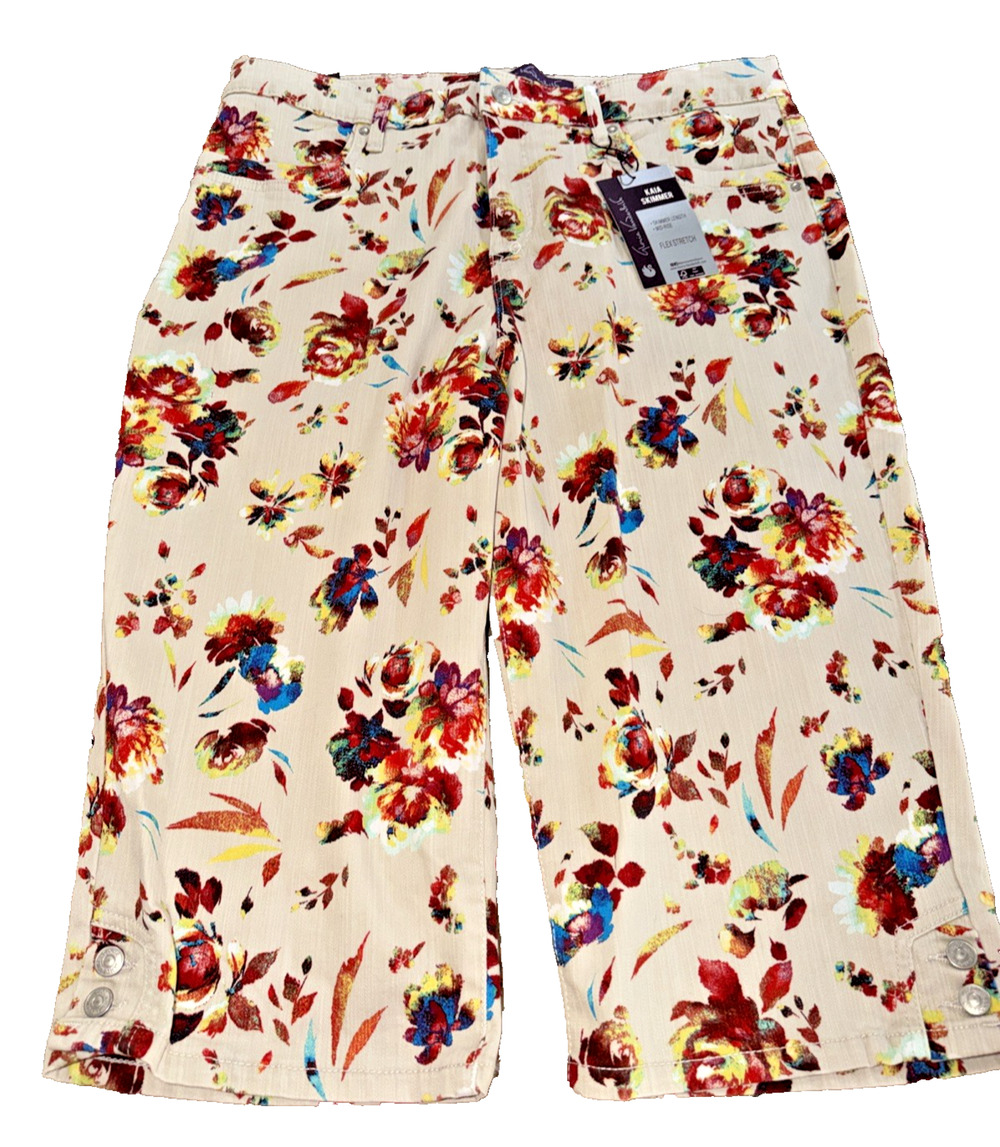 Gloria Vanderbilt Kaia Floral Skimmer Pants 16 NWT